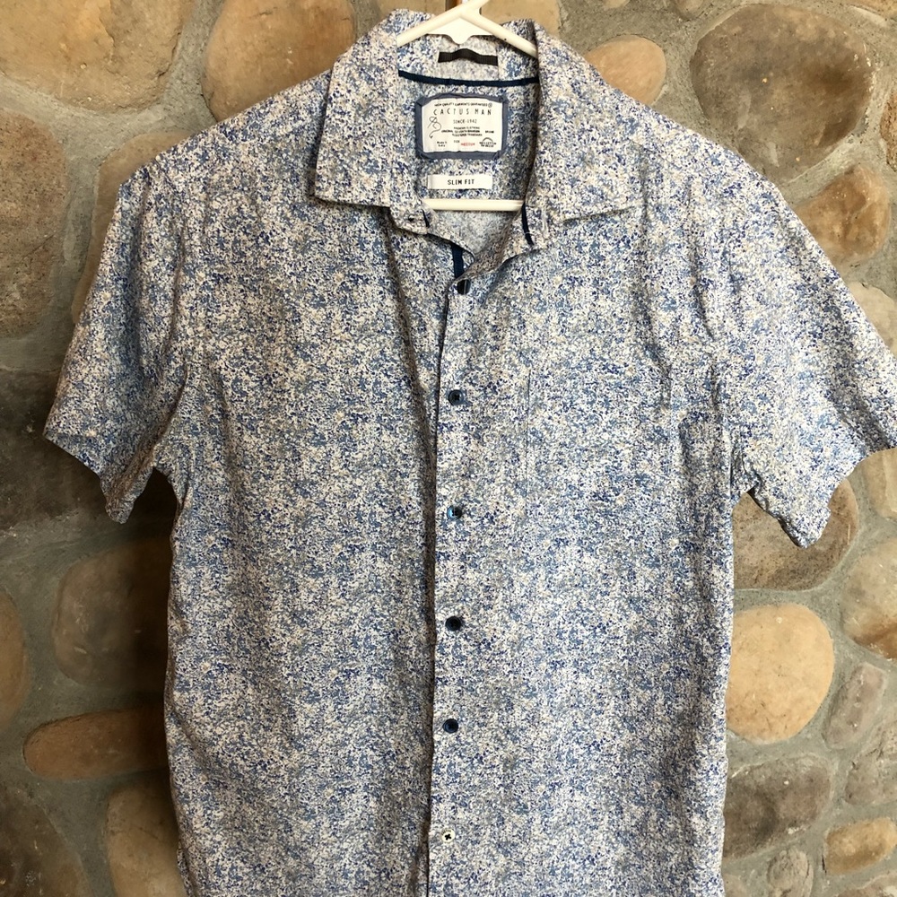 Blue button up